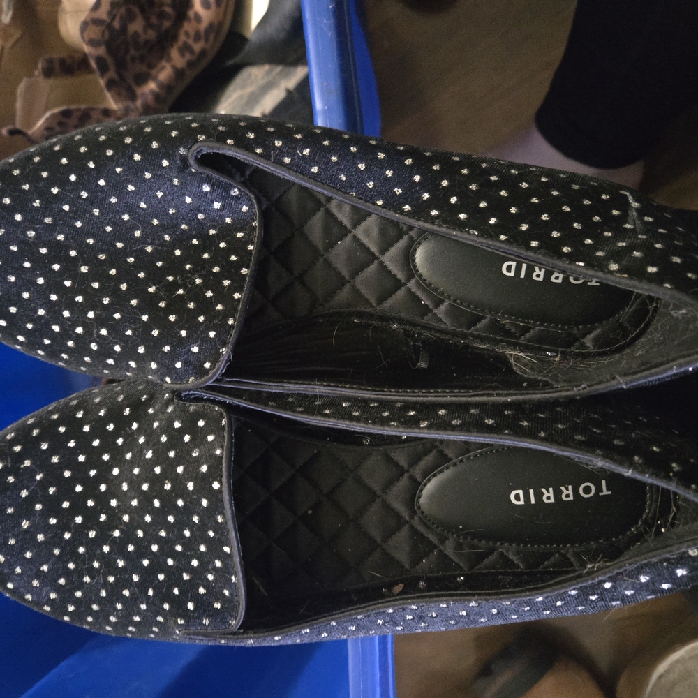 Torrid Black Polka Dot Loafers